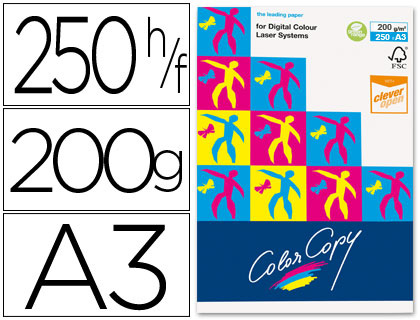 250h papel fotocopiadora Color Copy A3 200g/m² satinado